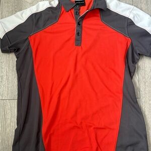 Galvin Green Vibrant Red and Gray Golf Polo Shirt